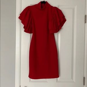 Red dress, midi, new